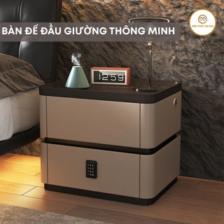  Bàn để đầu giường gỗ nguyên khối cao cấp tủ đựng đồ phòng ngủ thiết kế hiện đại sang trọng 