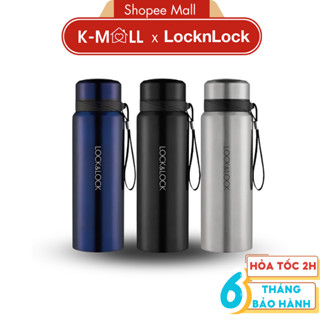 Bình giữ nhiệt LocknLock 800ml Vacuum Bottle LHC6180 3 màu , Có khay lọc trà, dây treo xách - K-MALL
