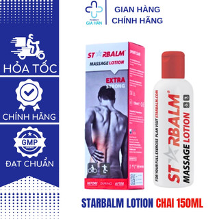 Kem xoa bóp Starbalm Massage Lotion 150ml làm nóng cơ trước vận động, giảm đau chấn thương hiệu quả Gia Hân Pharmacy