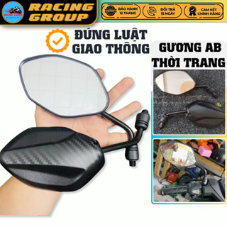 Gương Chiếu Hậu Xe Máy AB Chân Ngắn Thời Trang, Kính Chiếu Hậu Xe Air Blade Gắn Chân Kính Xe Wave, Sirius, Exciter...