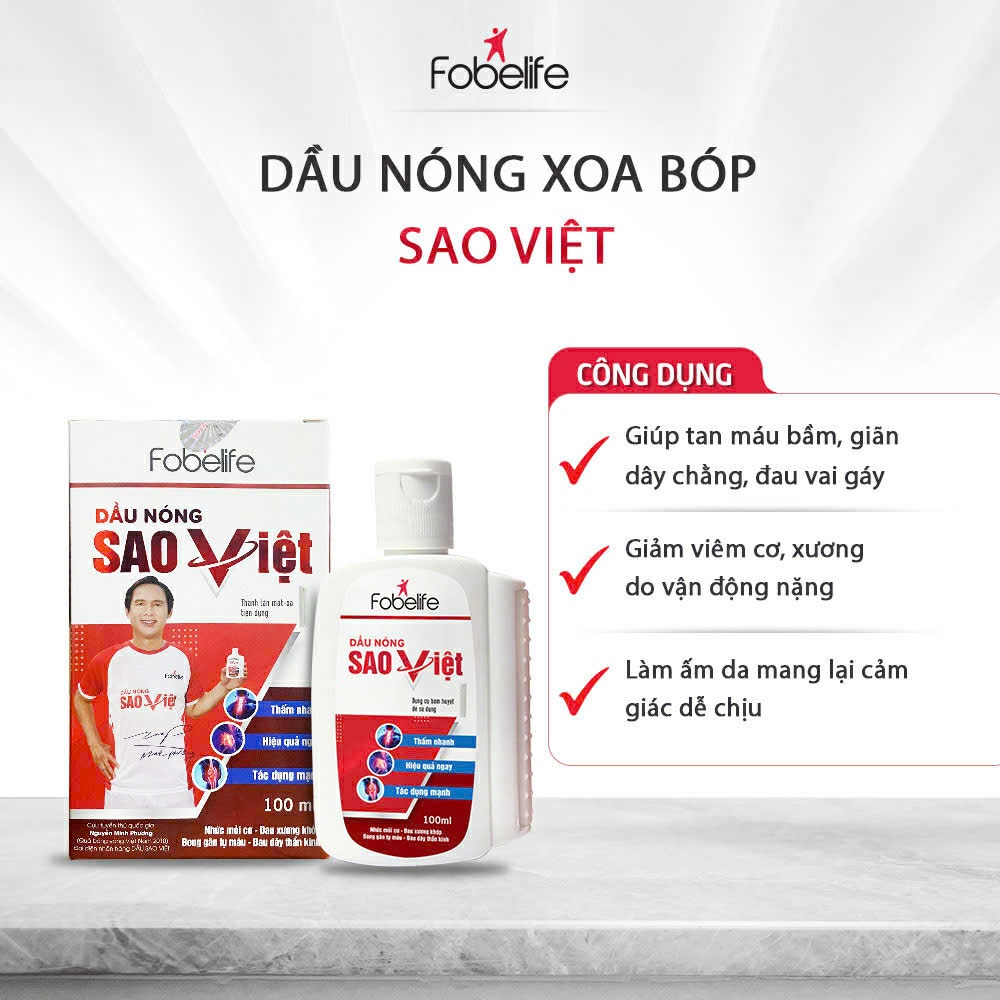 Dầu Nóng Sao Việt Fobelife - Chai 60/100ml