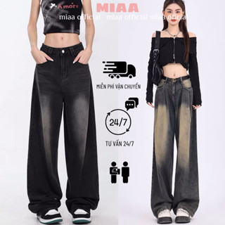  Quần jeans nữ ống rộng kèm dây Retrostyle phong cách hàn quốc 