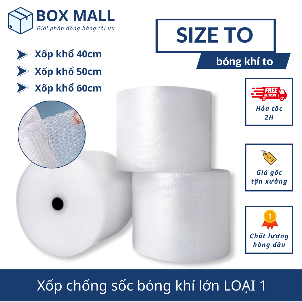 Xốp chống sốc, xốp nổ FULL SIZE khổ 20 25 30 40 50 60 cm Box Mall bọc chống sốc gói hàng (CÓ VAT)
