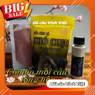 Bộ mồi câu Khó Chịu + Bột Tôm + 1 lọ Tơ Nhện câu tổng hợp tự nhiên- Đồ Câu Vinh Việt Đi Câu Bắt Cá Câu Cá Nam Fishing