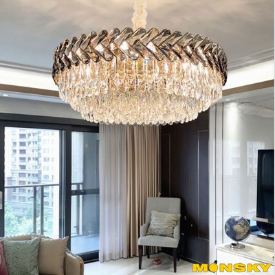 Đèn thả pha lê MONSKY HOLA trang trí nội thất 3 chế độ sáng sang trọng hiện đại cao cấp