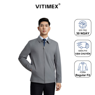 Áo Khoác Nam Cổ Bẻ Vitimex Regular Fit Cao Cấp AKB
