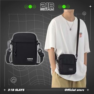 Túi đeo chéo nam nữ unisex nhỏ gọn nhiều ngăn vải Oxford cao cấp chống nước có dây luồn dây sạc/ tai nghe tiện lợi