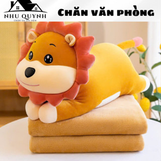  Sư tử có mền - Bộ chăn gối văn phòng hình Sư tử - Gấu bông Sư tử 2 trong 1 - Sư tử có chăn 
