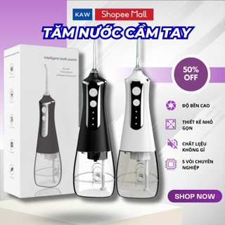 Tăm nước cầm tay KAW 300ml, Dễ dàng vệ sinh răng miệng, Hàng bảo hành chính hãng