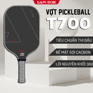 Vợt Pickleball Carbon T700 PRO Mặt Vợt Phủ Carbon Khối Lượng Siêu nhẹ Mặt Nhám Bám Bóng - PK07
