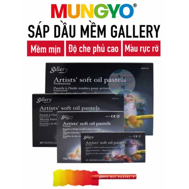 |Bộ màu| Sáp dầu Mungyo Gallery Artists' Soft Oil Pastel - 12/24/36/48 màu