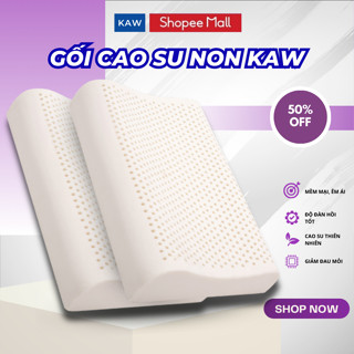 [TẶNG VỎ GỐI] Gối cao su non KAW Chất lượng cao 30x50cm, thiết kế lượn sóng, chống đau mỏi vai gáy