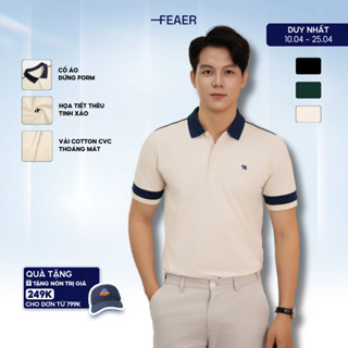 Áo polo nam Puppy cổ bẻ, tay ngắn, vải CVC cao cấp thoáng mát, co giãn, logo thêu ngực đơn giản, thanh lịch - FEAER