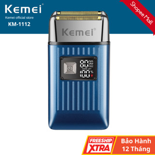 Máy Cạo Râu Khô Kemei KM-1112, Fade Tóc 2 Mức Tốc Độ, Màn Hình LCD Hiển Thị, BH Chính Hãng 12 Tháng