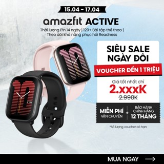 Đồng hồ thông minh Amazfit Active - 42mm | Nghe gọi qua Bluetooth | GPS phân cực tròn - Hàng chính hãng - Bảo hành 12th