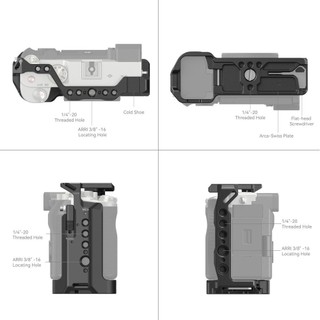 SmallRig Cage Rig Khung bảo vệ Sony Alpha A7C 3081b hỗ trợ quay