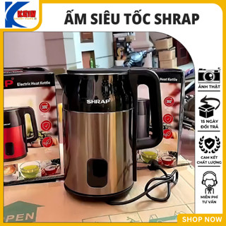 Ấm siêu tốc Shrap dung tích 3L, công suất 1800W, tự ngắt điện, 2 lớp cách nhiệt.Bảo hành 6 tháng