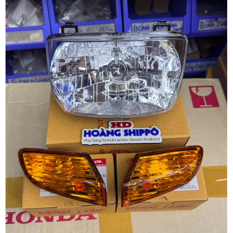 Combo pha đèn , xi nhan HMA wave 110 vàng