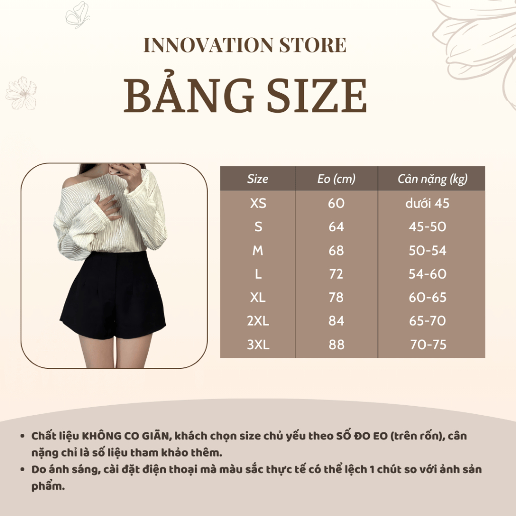 Quần Short Đùi 2 Lớp BIG SIZE Cạp Siêu Cao, Sooc Nữ Ngắn Vải Kaki Giãn Chuẩn Form Loại 1 TA-95 | BigBuy360 - bigbuy360.vn