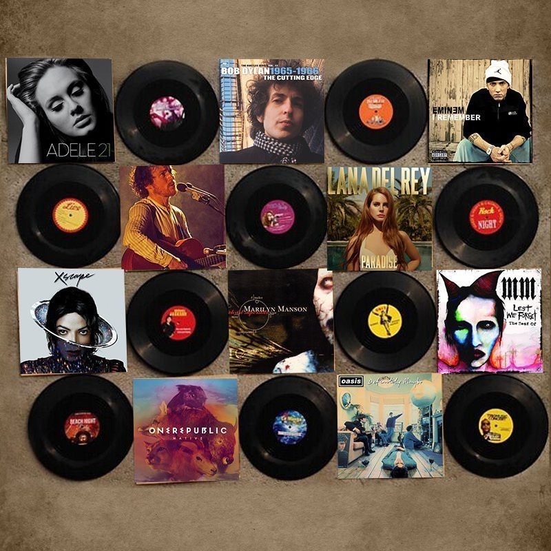 [Giao Mẫu Không Trùng] Đĩa than vinyl decor đủ các cỡ trang trí tường retro quán cafe, phòng trà, ph