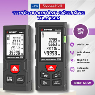 Thước đo khoảng cách bằng tia laser KAW SNDWAY SW-MT4 40m, 50m, đo cực chuẩn, nhỏ gọn, dễ sử dụng