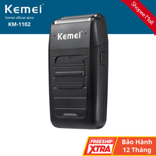 Máy Cạo Râu Đa Năng Kemei KM-1102 Cao Cấp, Lưỡi Kép 3D Công Suất Mạnh Mẽ, BH Chính Hãng 12 Tháng