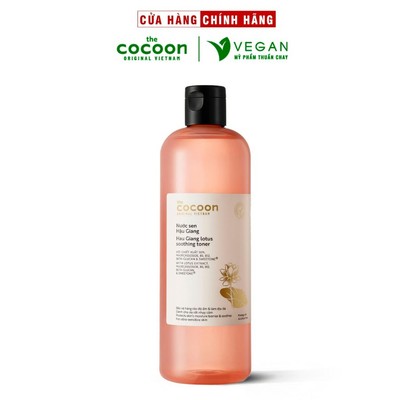 Toner Nước cân bằng da Sen Hậu Giang cocoon 500ml thuần chay, cấp ẩm