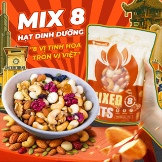 Hạt dinh dưỡng mix 8 loại TANU NUTS hũ 350g/500g, hạt ngũ cốc dinh dưỡng cho bà bầu, ăn kiêng, giảm cân