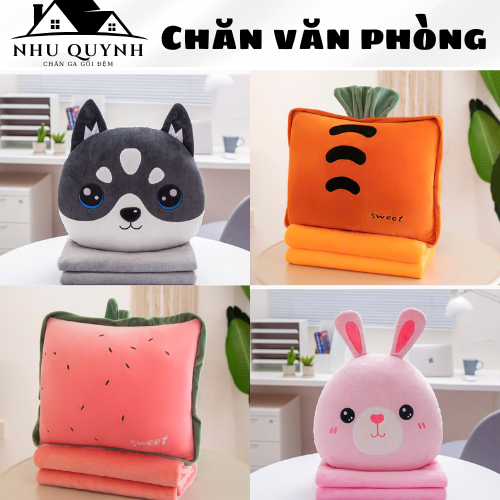 Chăn Gối Văn Phòng Gấu Brown 3in1 Siêu Đáng Yêu-Như Quỳnh bedding
