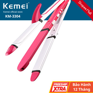 Máy Duỗi, Uốn, Bấm Tóc Đa Năng 3 IN1 KEMEI KM-3304 Máy Làm Tóc, Tạo Kiểu Tóc BH Chính Hãng 12 Tháng