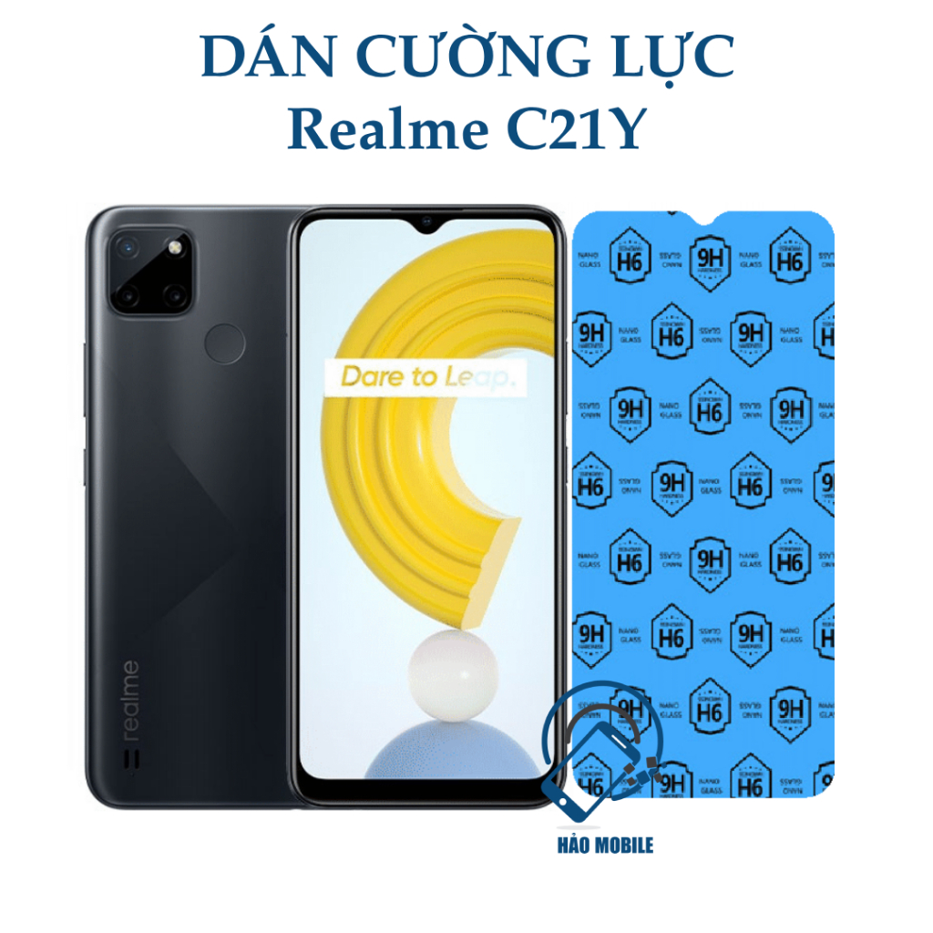 Dán cường lực dẻo nano Realme C21Y trong suốt và chống va đập tốt
