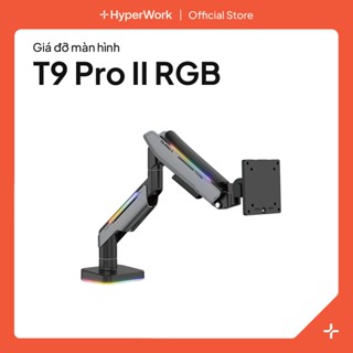 Giá đỡ màn hình máy tính Human Motion T9 Pro II LED RGB –Tay nâng công thái học, góc setup cực chất.