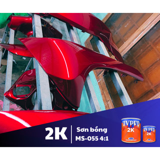 Sơn - dầu bóng 2K ô tô - xe máy HYPER tỷ lệ 4:1 (Code: MS-055) - Bộ 1.25L