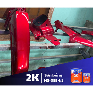 Sơn - dầu bóng 2K ô tô - xe máy HYPER tỷ lệ 4:1 (Code: MS-055) - Bộ 1.25L