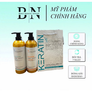   CHÍNH HÃNG  Cặp Gội Xả Phục Hồi Tóc Bộ Gội Xả V76 Collagen Italy 800ml Bảo Vệ Tóc Chắc Khỏe 