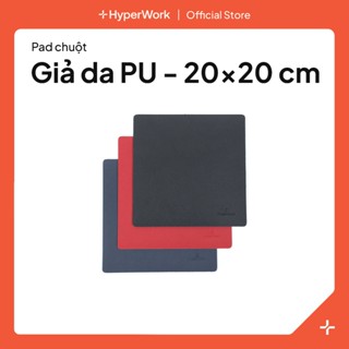 Pad Chuột HyperWork Da PU Cao Cấp 20x20cm - Bảo Vệ Chuột
