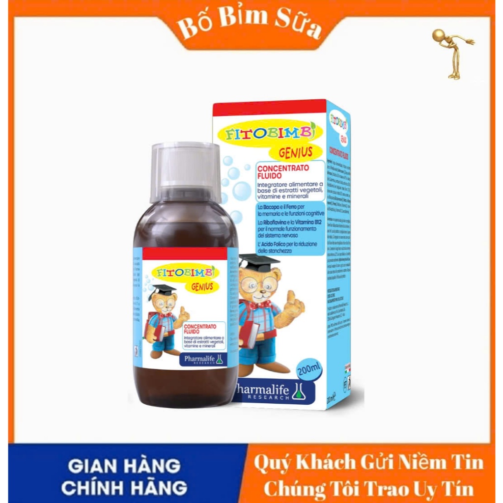 [ Chính Hãng ] Fitobimbi Genius - Hỗ Trợ Trẻ Tăng Cường Nhận Thức, Ghi Nhớ Tốt Hộp 200ml