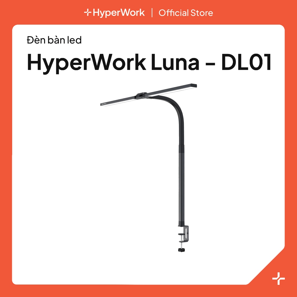 Đèn bàn LED cao cấp HyperWork Luna HPW-DL01 – Công nghệ chống cận, không ánh sáng xanh, bảo vệ mắt.
