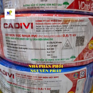 [CADIVI] Dây Điện Đôi 2x32 VCmd2x1.0 - Cuộn 100m