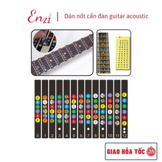 Sticker guitar ukulele dán nốt cần đàn guitar ukulele