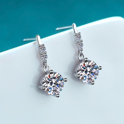 Hoa Tai Bạc 925 Đính Đá Moissanite Tinh Tế, Thời Trang - Ngọc Trai Trường Thịnh