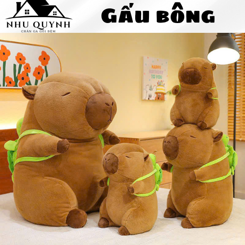 Gấu bông capy ,Capybarra chuột lang nước siêu to khổng lồ đáng yêu nghộ nghĩnh kích thươc 40cm 50cm 