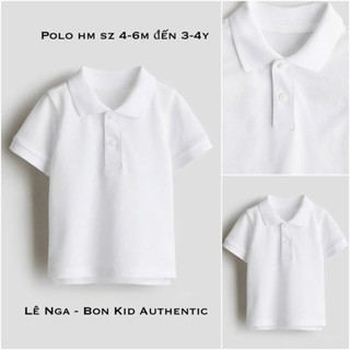 Áo polo bé trai HM US/UK/KR chính hãng size từ 4-6m đến 3-4y