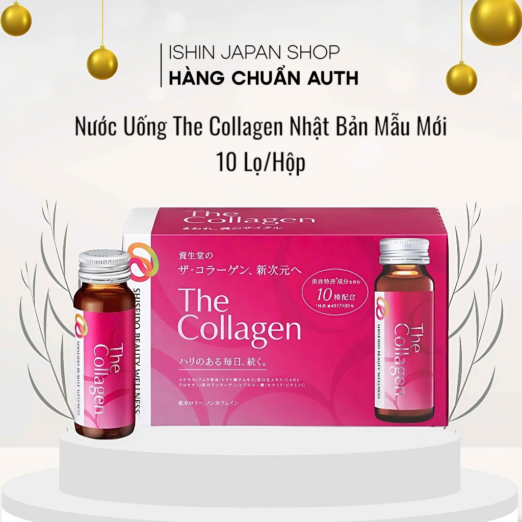 (Mẫu Mới) Nước uống The Collagen Shiseido Ex Nhật Bản Bổ Sung Collagen đẹp da, Tóc Chắc Khoẻ