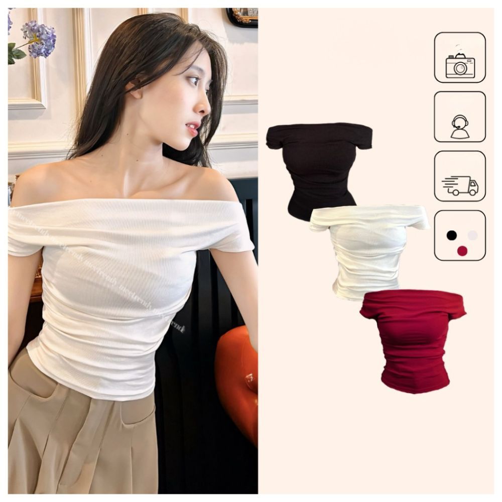 Áo trễ vai nữ LENOGI Áo kiểu nữ phong cách tiểu thư thanh lịch 20 tháng 05 shop MA310