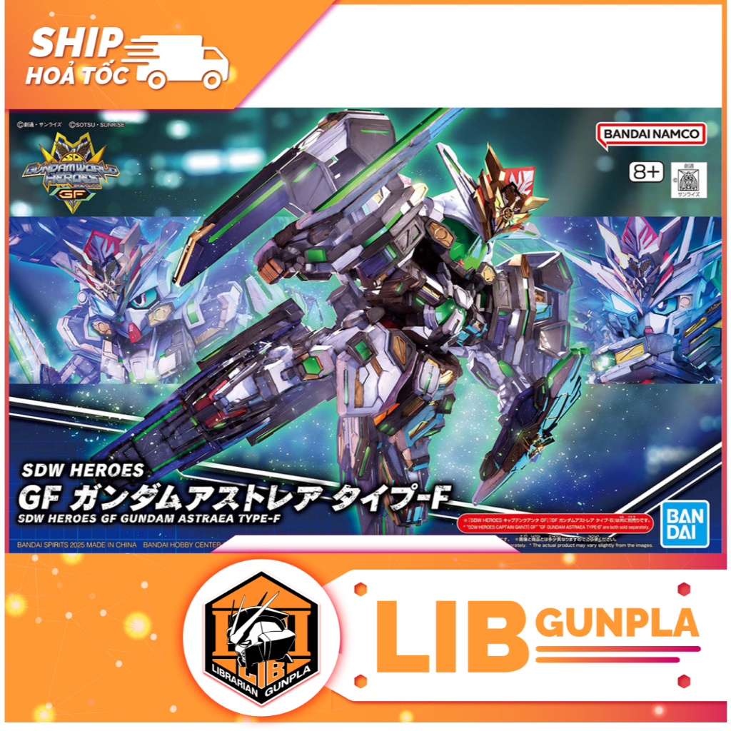 Mô hình lắp ráp Bandai Gundam SD World Heroes SDWH GF GUNDAM ASTRAEA TYPE F