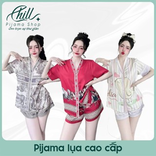 [Chill Shop] Đồ Bộ Nữ Mặc Nhà Lụa Siêu Mềm Mượt Quần Đùi Áo Cộc Thoáng Mát Mùa Hè 2025