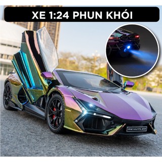 Mô hình Merc Nissan Pagani Lambo Bugati có âm thanh - đèn - phun khói mở full cửa bằng kim loại tỉ lệ 1:24