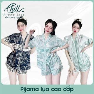 [Chill Pijama] Bộ Pijama Lụa Cát Tay Cộc Quần Ngắn Mặc Nhà Cao Cấp Siêu Mềm Mịn Thoáng Mát