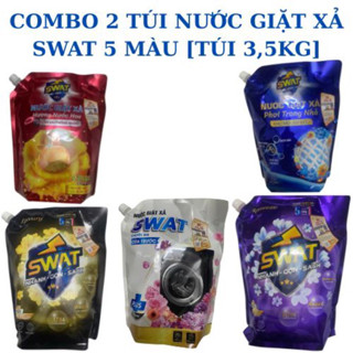  # combo 2túi  nước giặt xả swat cao cấp 5mùi hương dành cho cửa trên và cửa trước  túi 3,5kg 